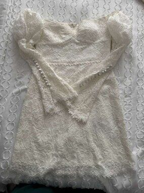 Nova Sposa White Lace Short